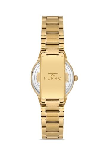 Ferro FL21349A-B Quartz Çelik Altın Rengi 33 mm Kadın Kol Saati
