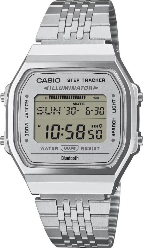 Casio ABL-100WE-7ADF Retro Quartz Çelik Gri 38 mm Erkek Kol Saati