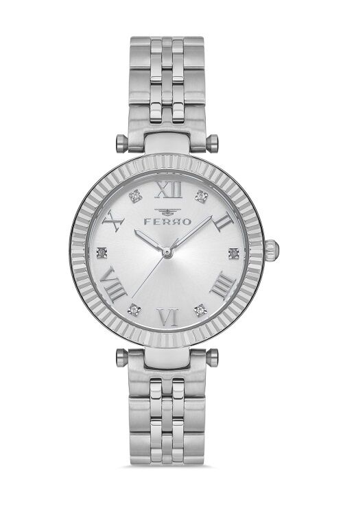 Ferro FL41319A-A Quartz Çelik Gri 34 mm Kadın Kol Saati