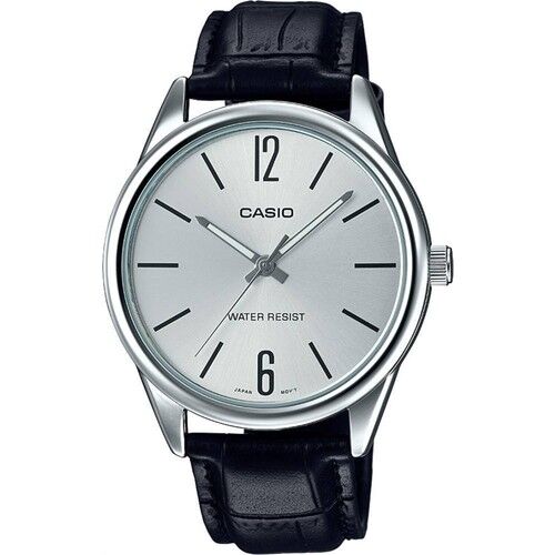 Casio MTP-V005L-7BUDF Quartz Deri Siyah Gümüş Tonu Kadran 40 mm Erkek Kol Saati