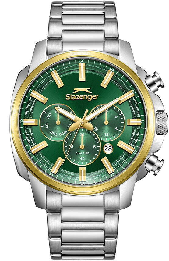 Slazenger SL.09.2479.2.05 Quartz Çelik Altın/Gri Yeşil Kadran 43 mm Erkek Kol Saati