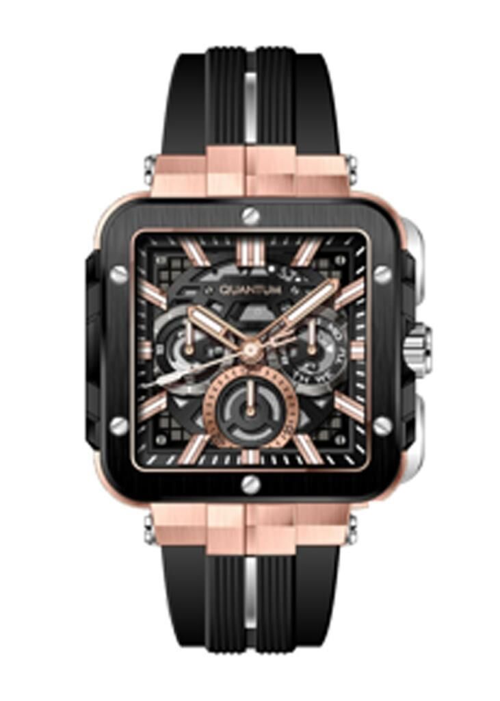 Quantum PWG1102.451 Quartz Siyah Silikon Kordon 10 ATM 48 mm Erkek Kol Saati