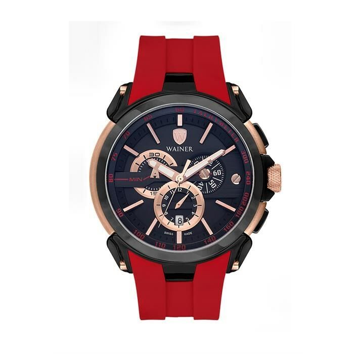 Wainer WA.16910-D Quartz Swiss Made Silikon Kırmızı 48 mm Erkek Kol Saati
