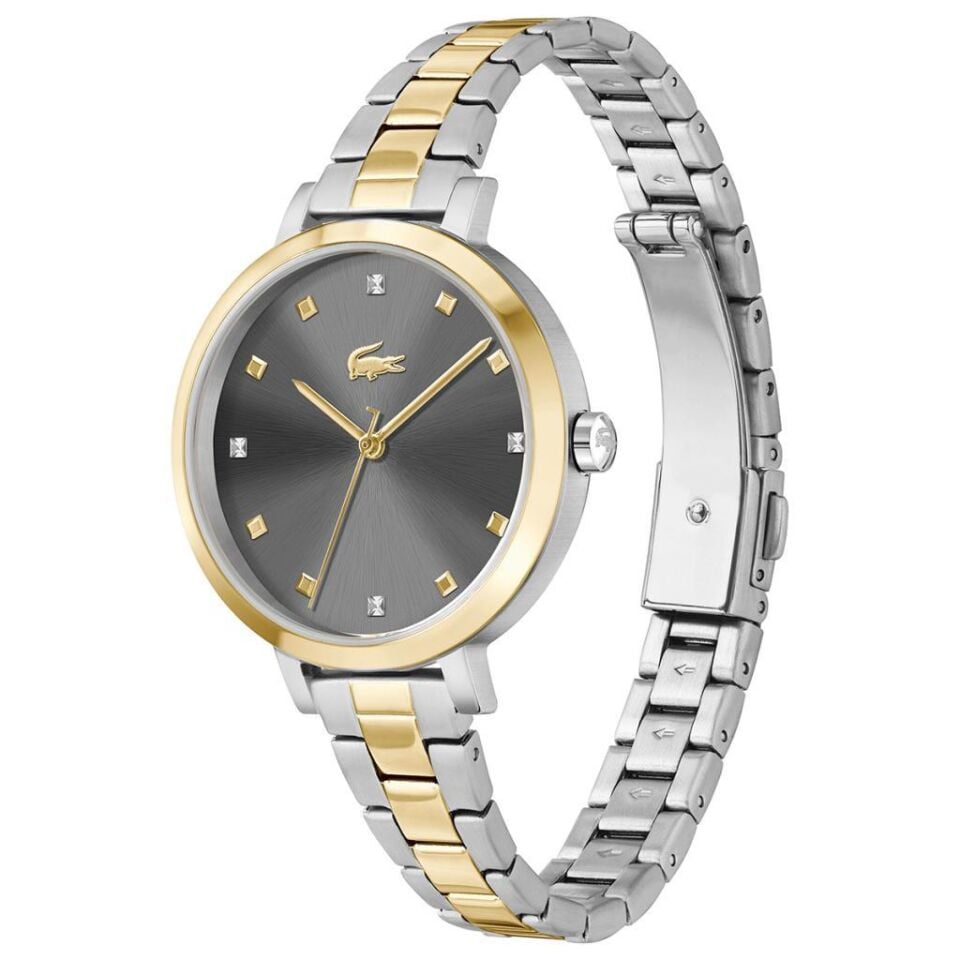 Lacoste 2001369 Quartz Çelik Altın/Gri 34 mm Kadın Kol Saati