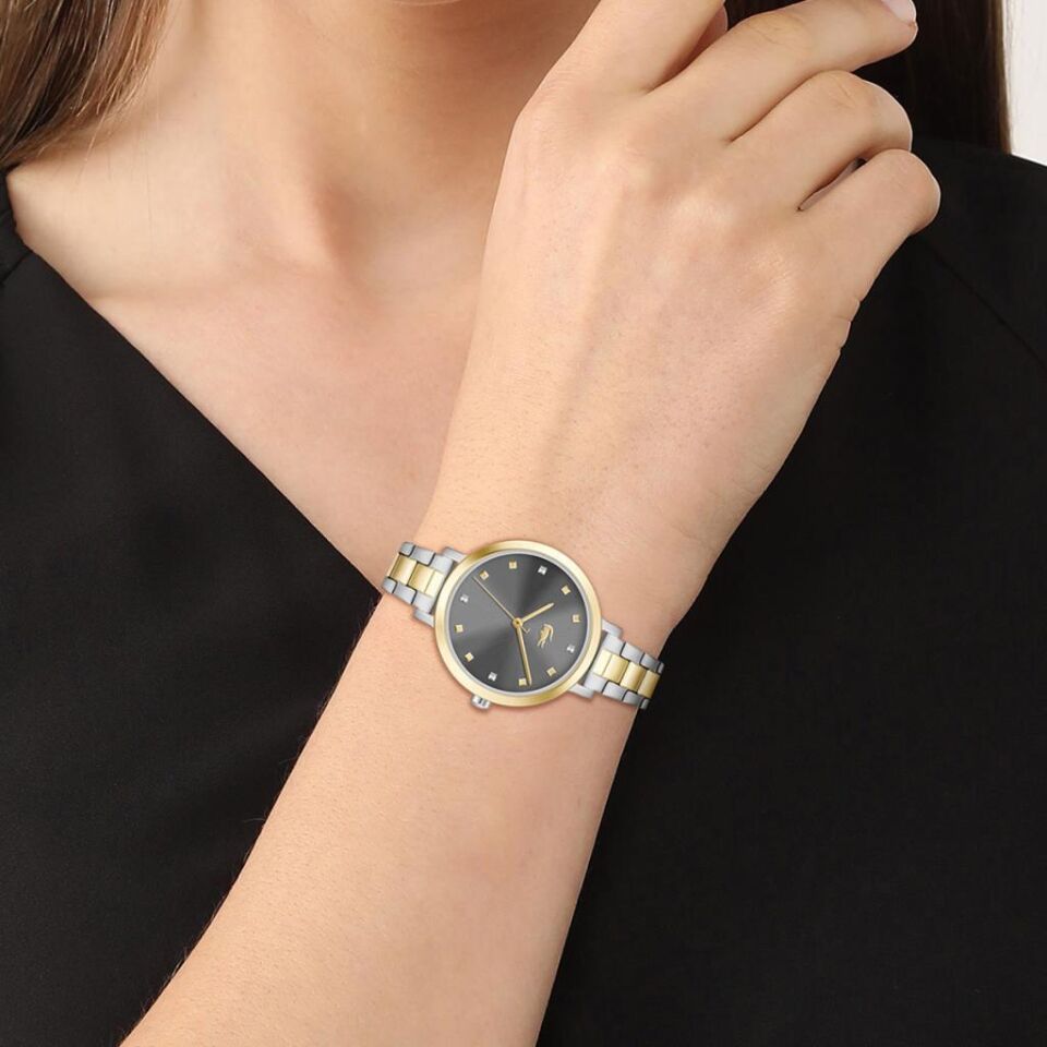 Lacoste 2001369 Quartz Çelik Altın/Gri 34 mm Kadın Kol Saati