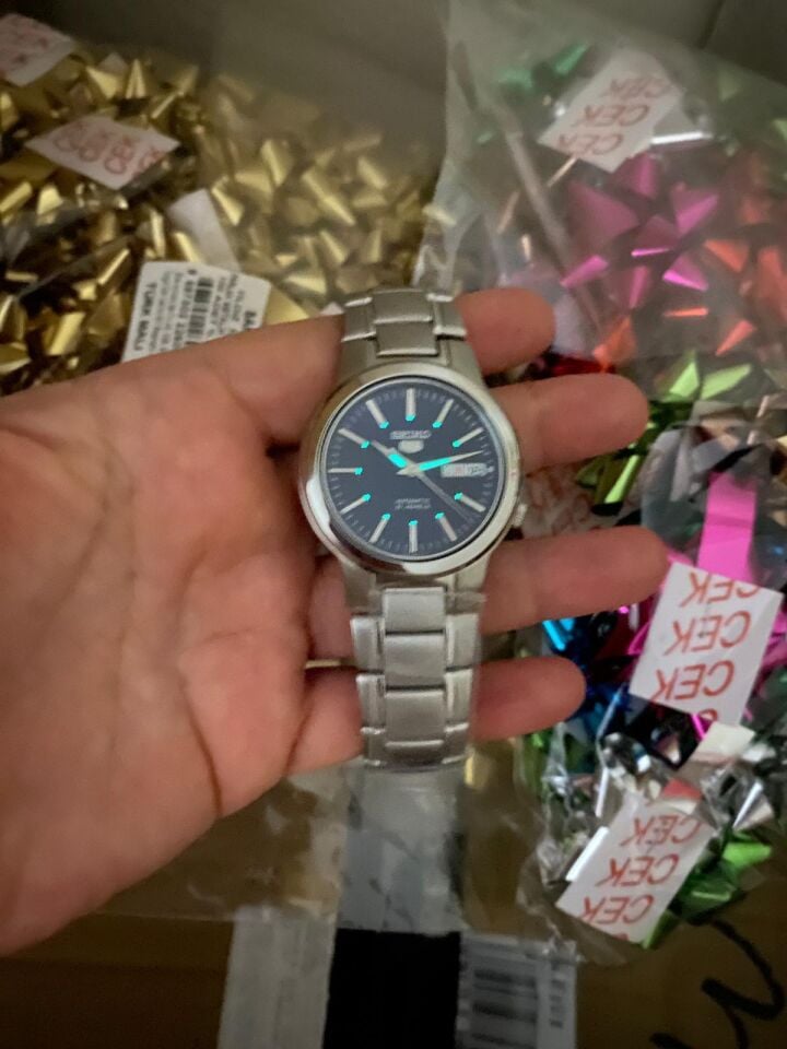 Seiko 5 SNKA05K1 Otomatik Çelik Gri Mavi Kadran 37 mm Erkek Kol Saati