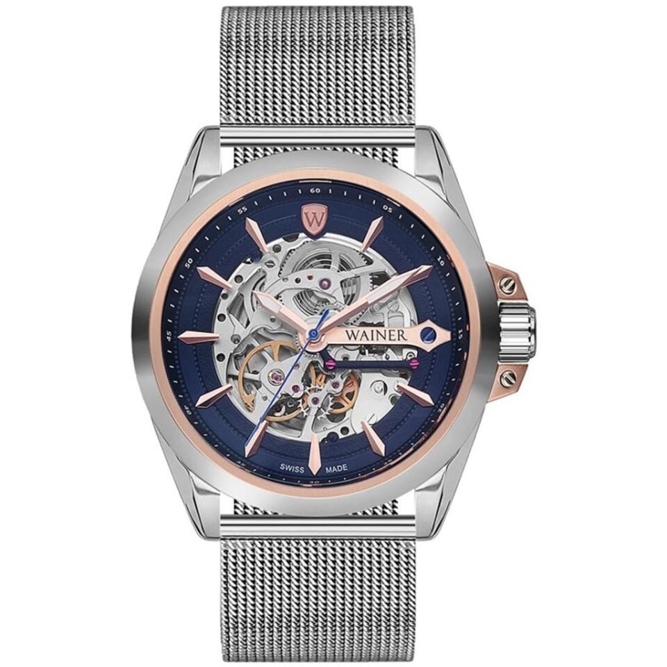 Wainer Swiss Made WA.25687-B 46 mm Hasır Kordonlu Otomatik Erkek Kol Saati