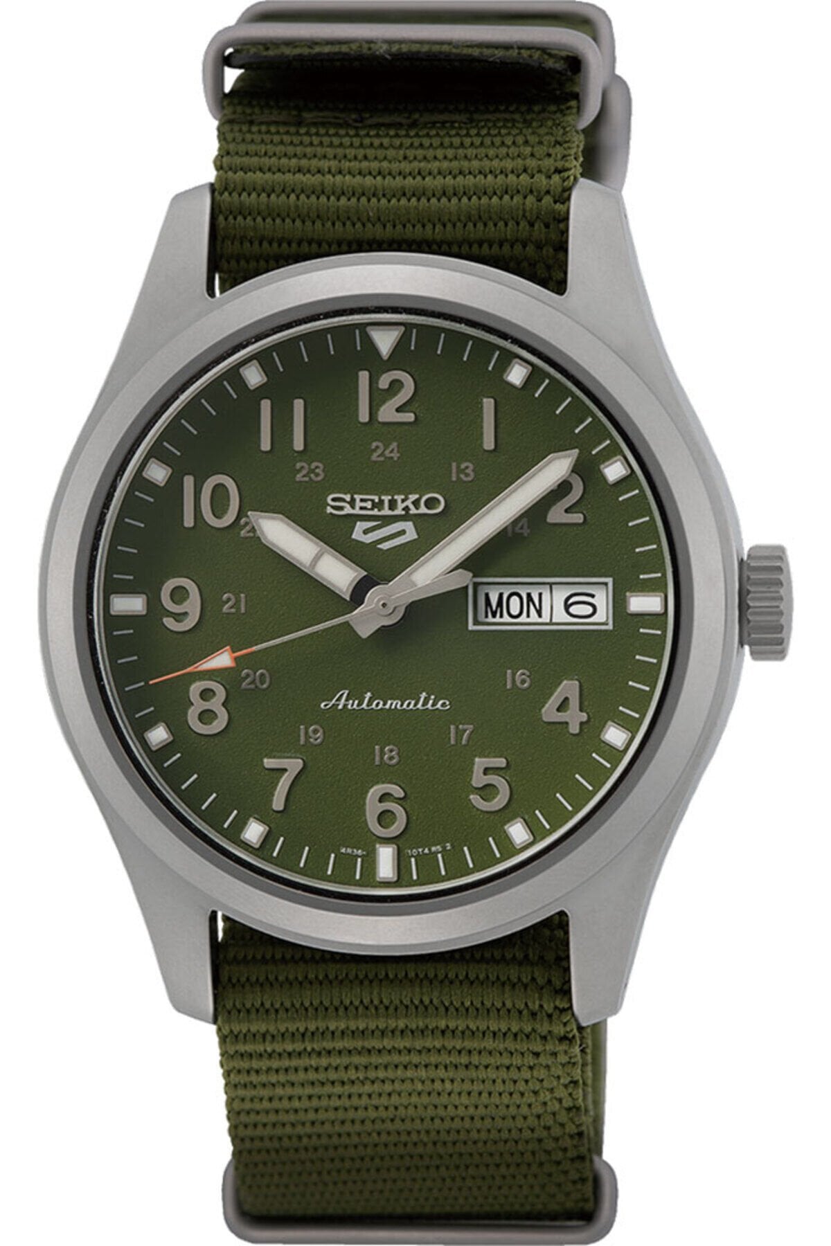 Seiko 5 SRPG33J 40 mm Yeşil Otomatik Nato Kordon Erkek Kol Saati