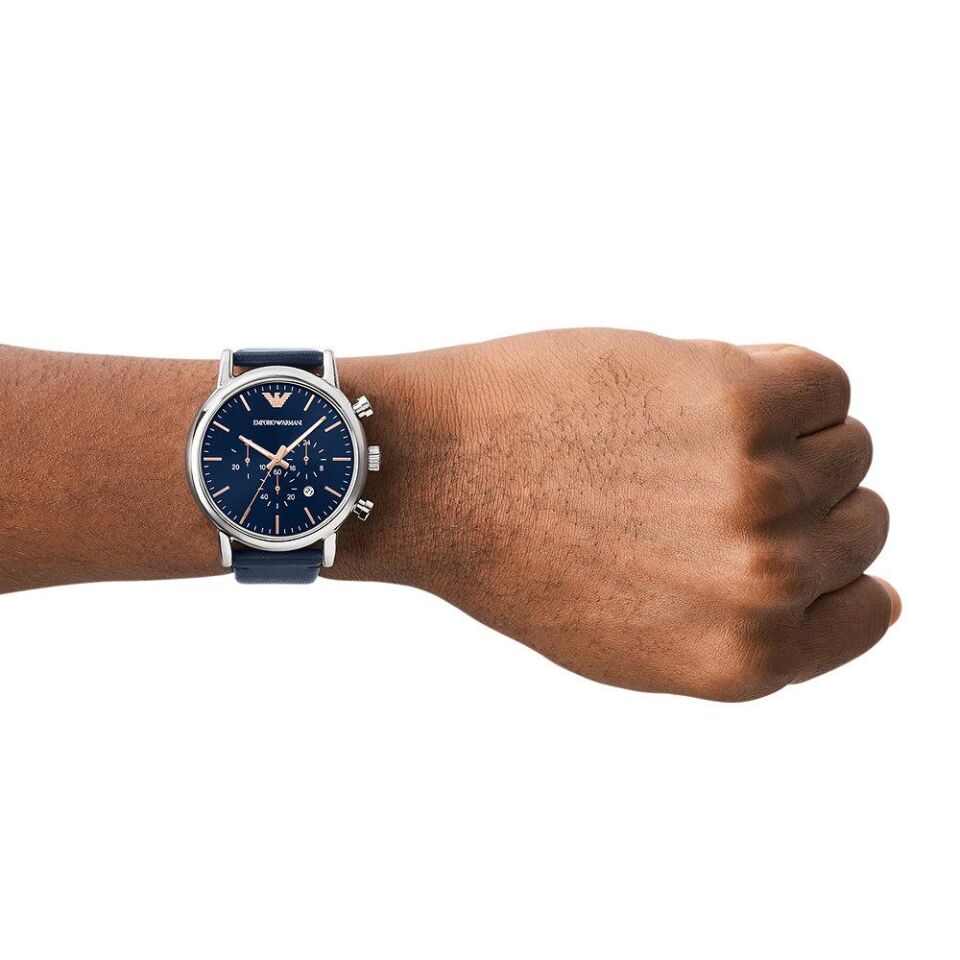 Emporio Armani AR11451 46 mm Lacivert Erkek Kol Saati