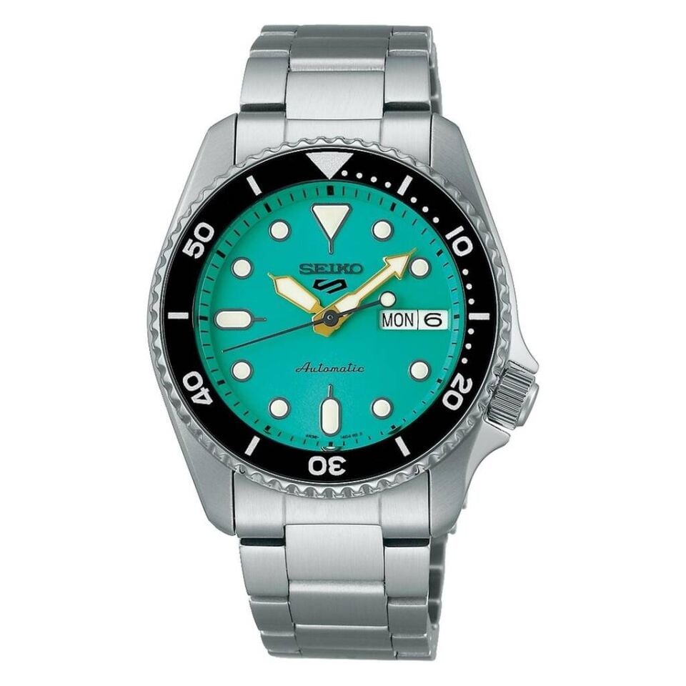 Seiko SRPK33K1 Otomatik Çelik Gri Turkuaz Kadran 10 ATM 38 mm Erkek Kol Saati