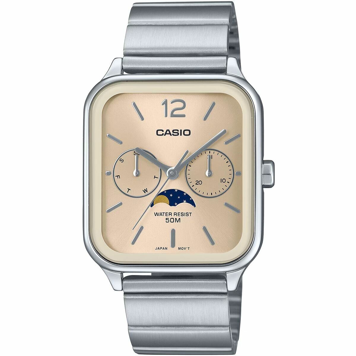 Casio MTP-M305D-9AVDF Quartz Çelik Gri Pembe Kadran 34 mm Erkek Kol Saati