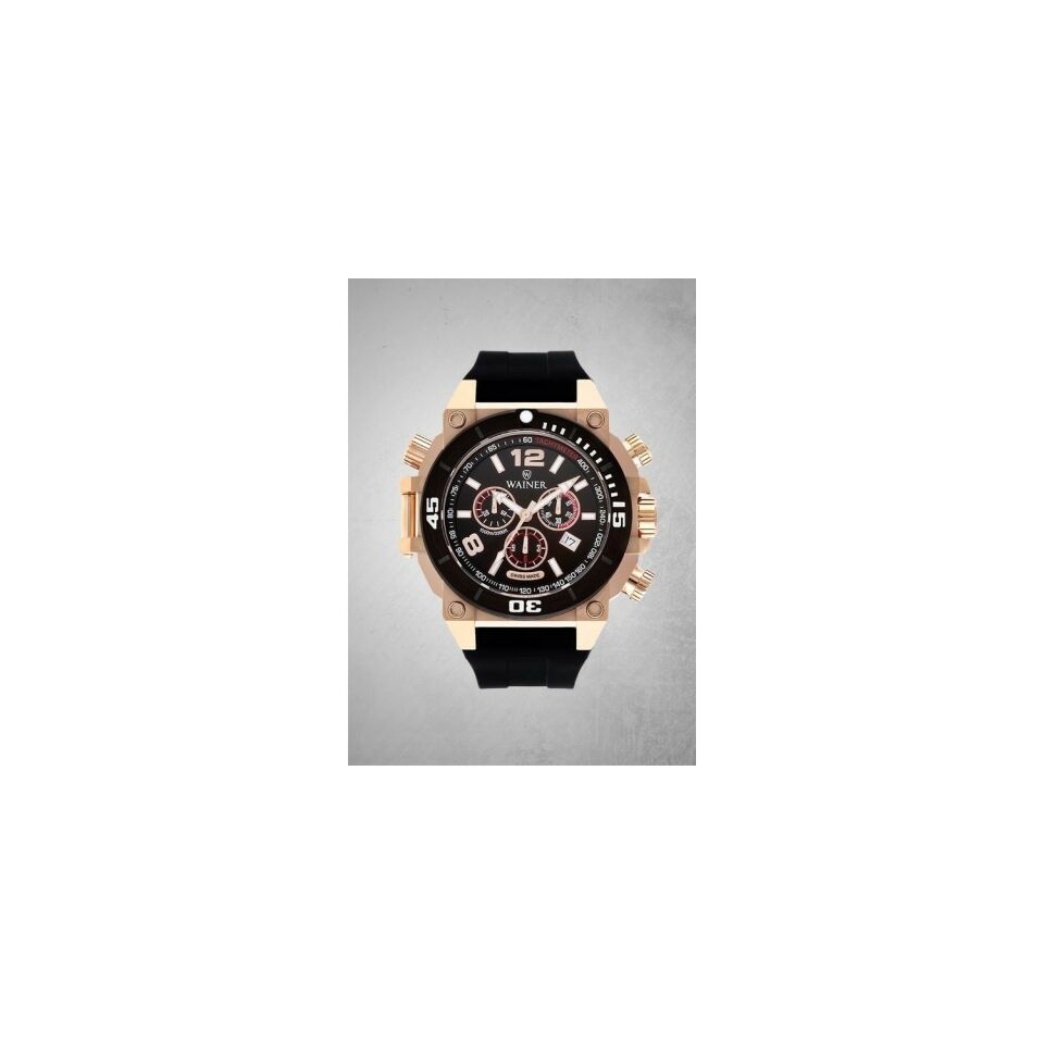 Wainer Swiss Made WA.10920-H 50 mm Silikon Kordonlu Erkek Kol Saati