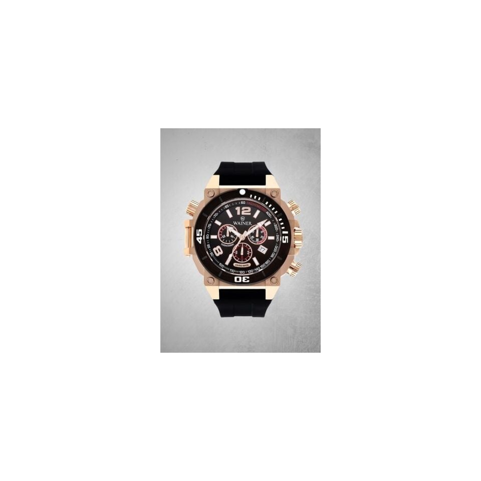 Wainer Swiss Made WA.10920-H 50 mm Silikon Kordonlu Erkek Kol Saati