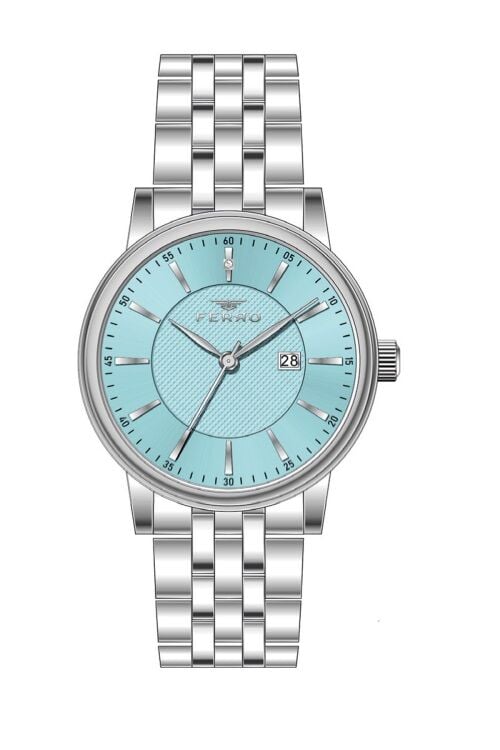 Ferro Gümüş Çelik Kordon Erkek Kol Saati F11479A-A15 3 ATM Su Geçirmez 2 Yıl Garantili