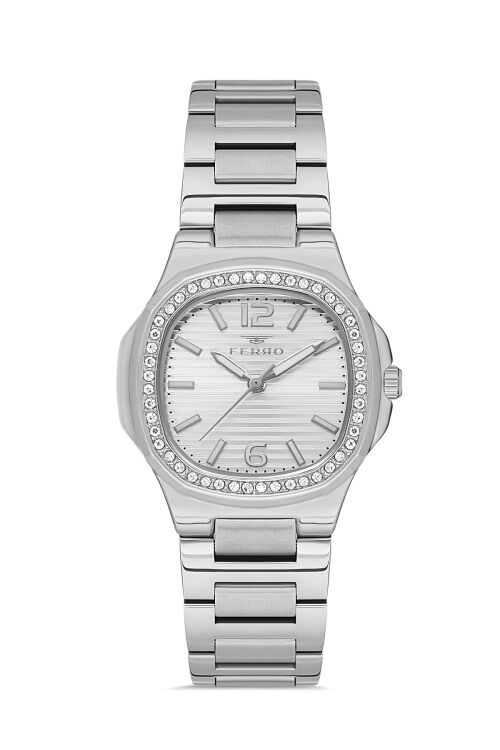 Ferro Quartz Çelik Gri 32 mm Kadın Kol Saati