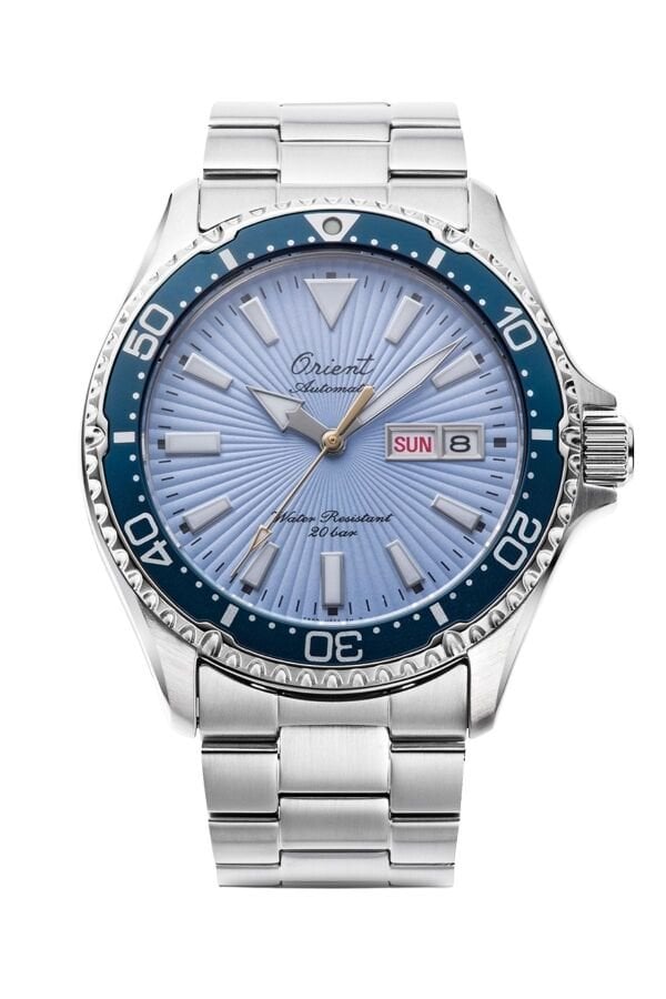 Orient Mako 3 RA-AA0823L39B Otomatik Çelik Gri Mavi Kadran Safir Cam 20 ATM 42 mm Erkek Kol Saati