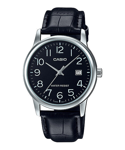 Casio MTP-V002L-1BUDF Quartz Deri Siyah 37 mm Erkek Kol Saati