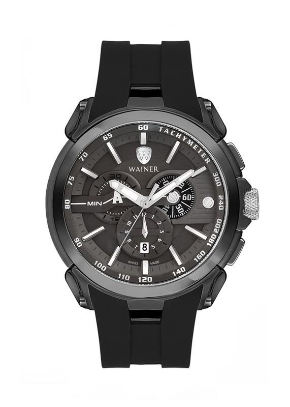 Wainer Swiss Made WA.16910-F 48 mm Siyah Erkek Kol Saati