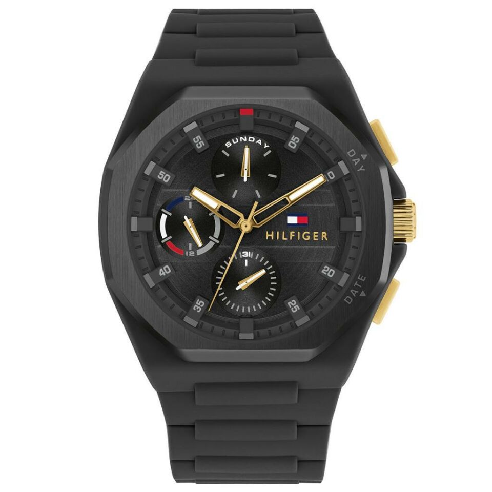 Tommy Hilfiger TH1792120 Quartz Silikon Siyah 44 mm Erkek Kol Saati