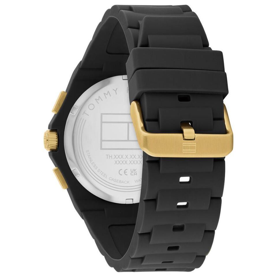 Tommy Hilfiger TH1792120 Quartz Silikon Siyah 44 mm Erkek Kol Saati