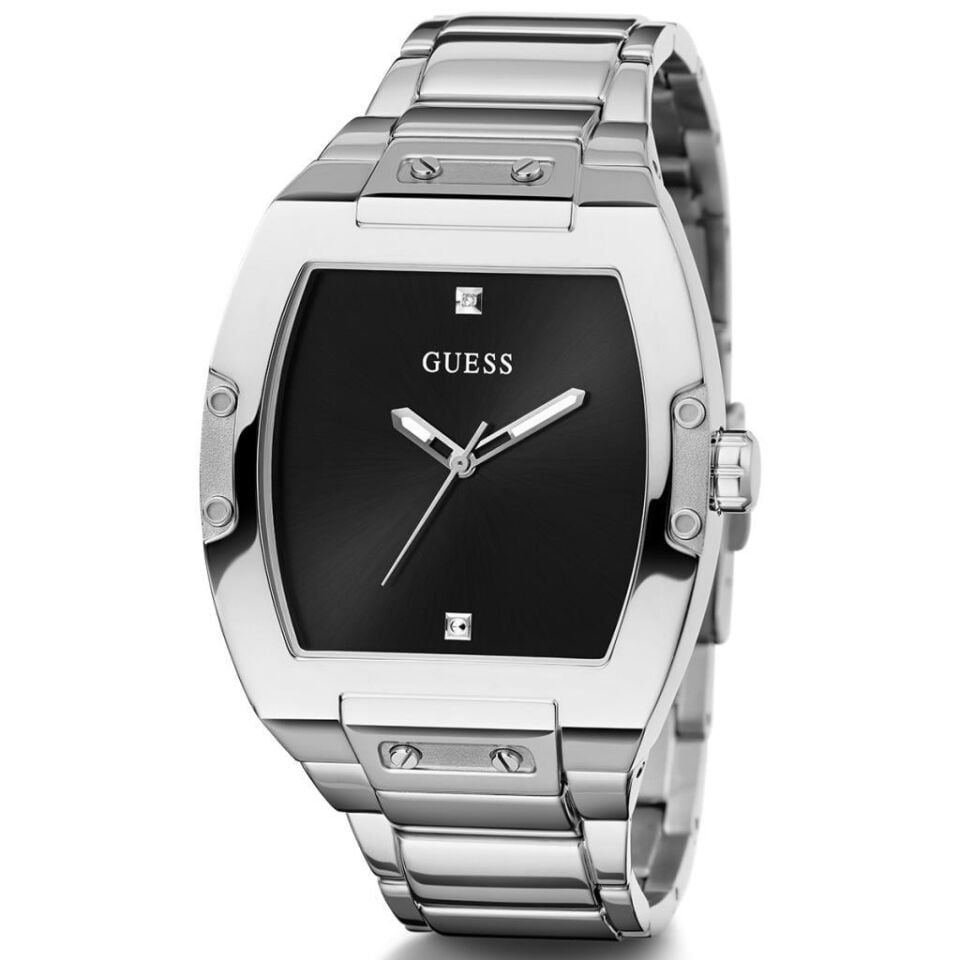 Guess GUGW0387G1 43 mm Gri Pırlantalı Erkek Kol Saati