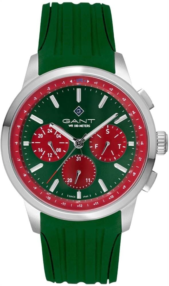 Gant G154014 Quartz Yeşil Silikon Kordon 44 mm Erkek Kol Saati