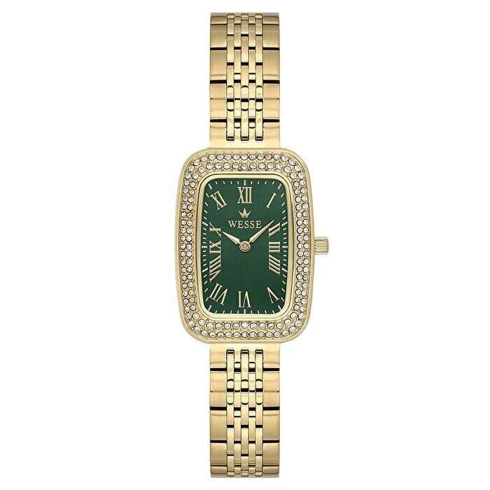Wesse WWL113803 Quartz Çelik Altın Yeşil Kadran 34 mm Kadın Kol Saati