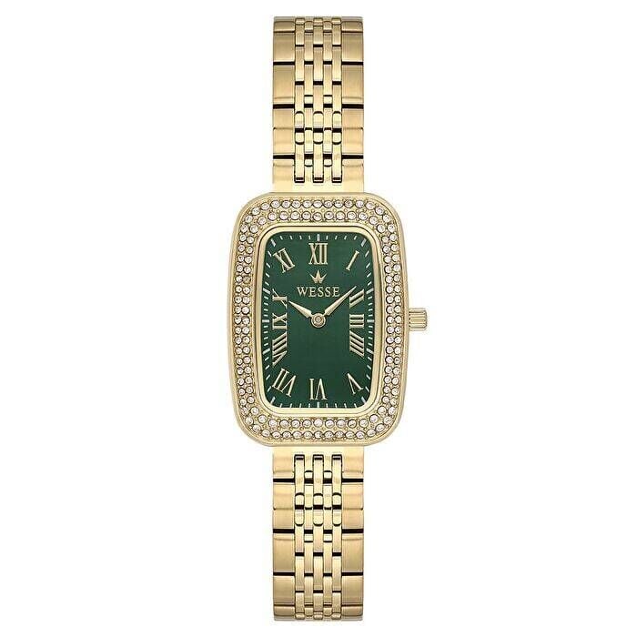 Wesse WWL113803 Quartz Çelik Altın Yeşil Kadran 34 mm Kadın Kol Saati