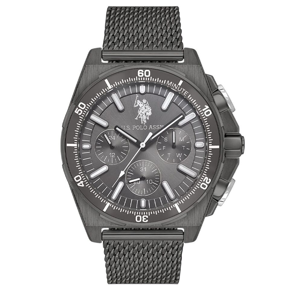 U.S. Polo Assn. USPA1092-04 Quartz Çelik Siyah 44 mm Erkek Kol Saati