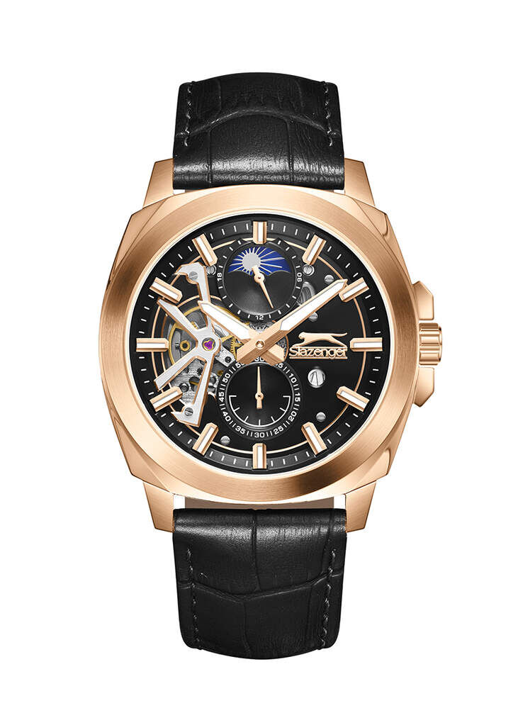 Slazenger SL.09.2440.2.05 Quartz Deri Siyah 44 mm Erkek Kol Saati