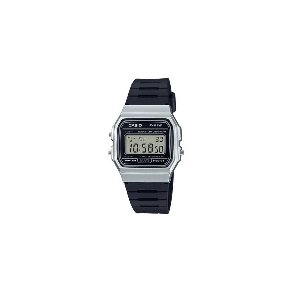 Casio F-91WM-7ADF Analog-Dijital Silikon Siyah 35 mm Erkek Kol Saati