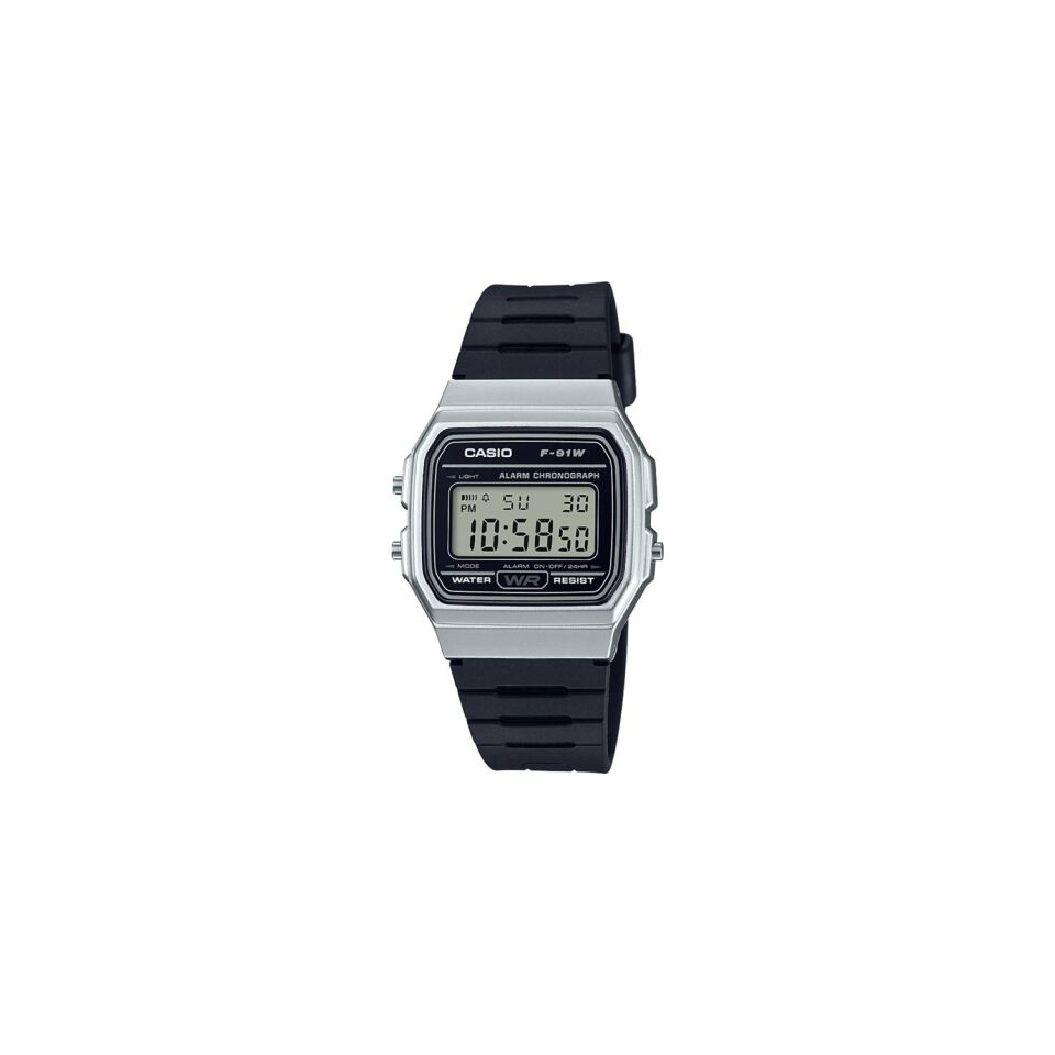 Casio F-91WM-7ADF Analog-Dijital Silikon Siyah 35 mm Erkek Kol Saati