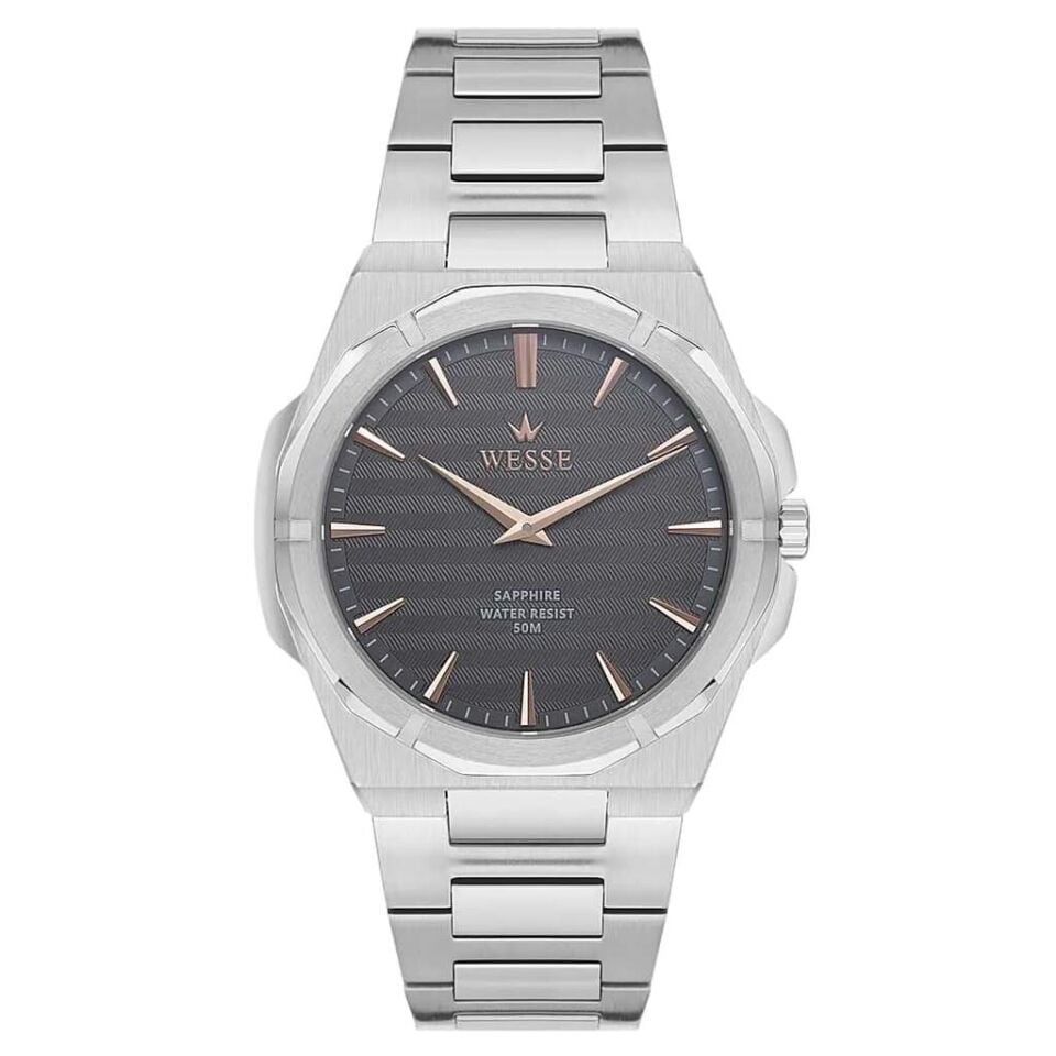 Wesse WWG403304 Quartz Çelik Gri Füme Kadran Safir Cam 41 mm Erkek Kol Saati