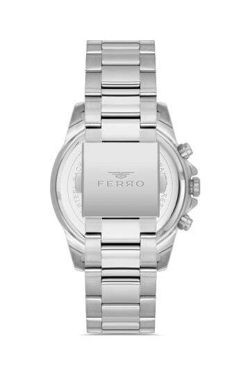 Ferro Gümüş Çelik Kordon Erkek Kol Saati FM11468AWT-A3 Fonksiyonları Aktif 3ATM Su Geçirmez