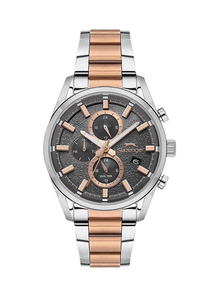Slazenger SL.09.2515.2.04 Quartz Çelik Rose/Gri Füme Kadran 42 mm Erkek Kol Saati