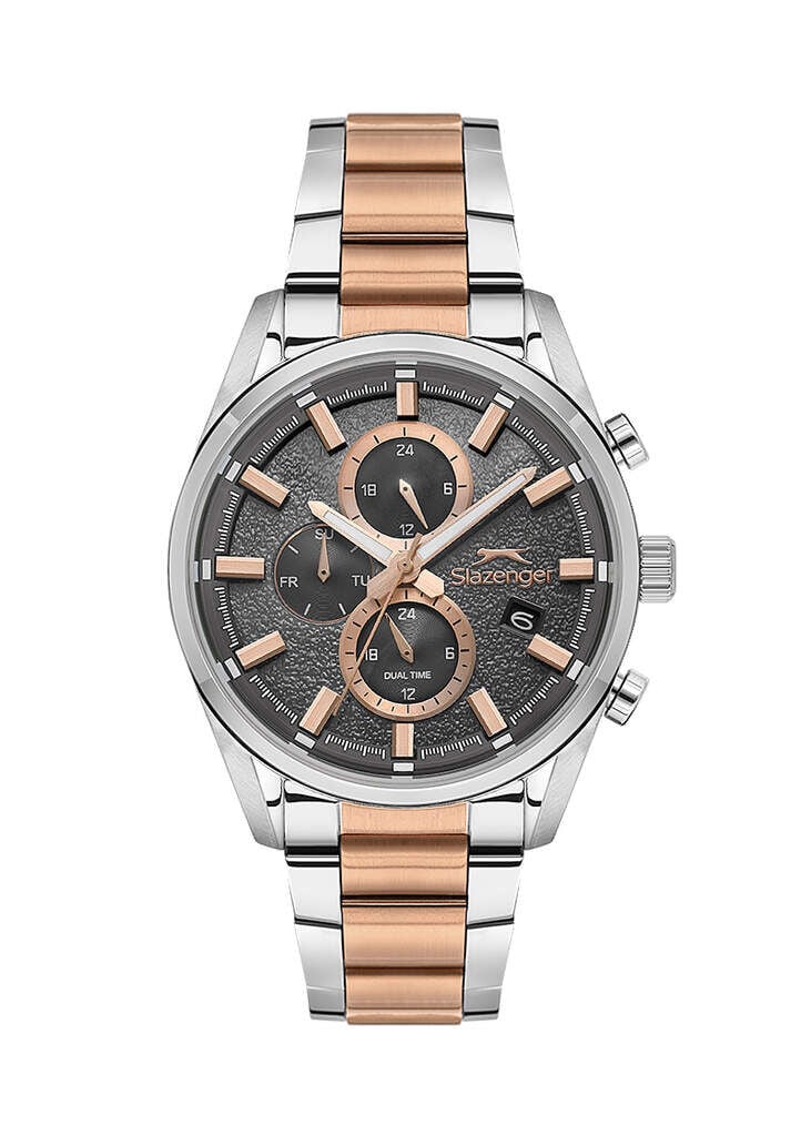Slazenger SL.09.2515.2.04 Quartz Çelik Rose/Gri Füme Kadran 42 mm Erkek Kol Saati