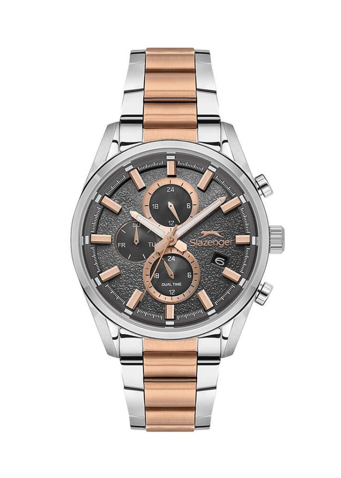 Slazenger SL.09.2515.2.04 Quartz Çelik Rose/Gri Füme Kadran 42 mm Erkek Kol Saati