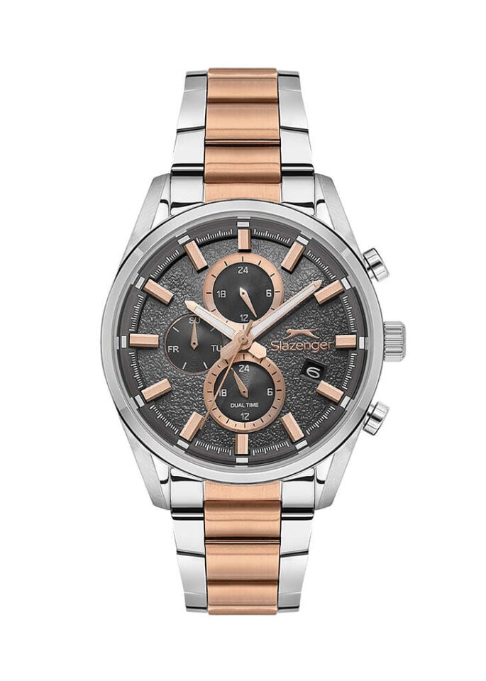 Slazenger SL.09.2515.2.04 Quartz Çelik Rose/Gri Füme Kadran 42 mm Erkek Kol Saati