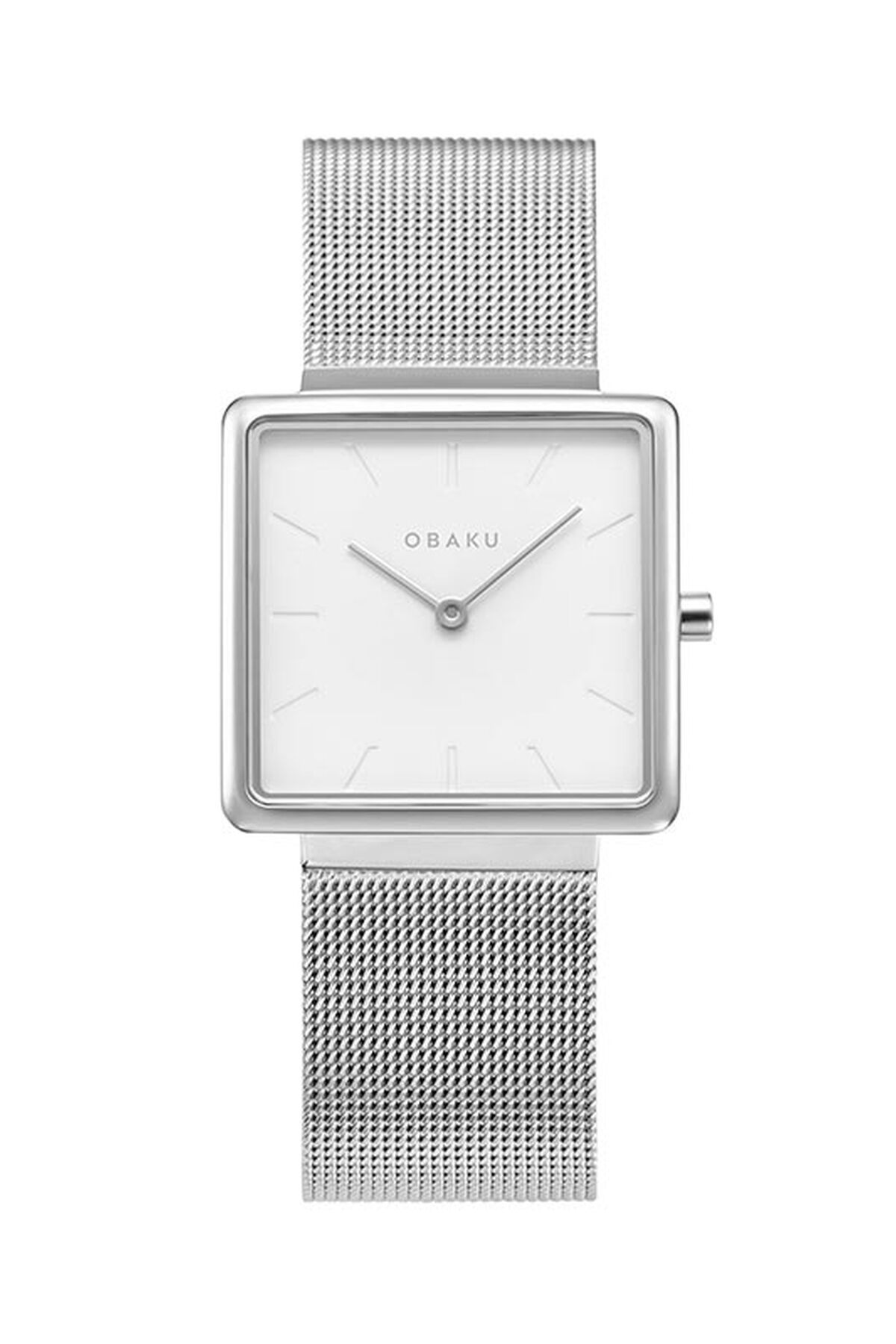 Obaku Denmark V236LXCIMC Quartz Çelik-Hasır Gri Safir 28x28 mm Kadın Kol Saati