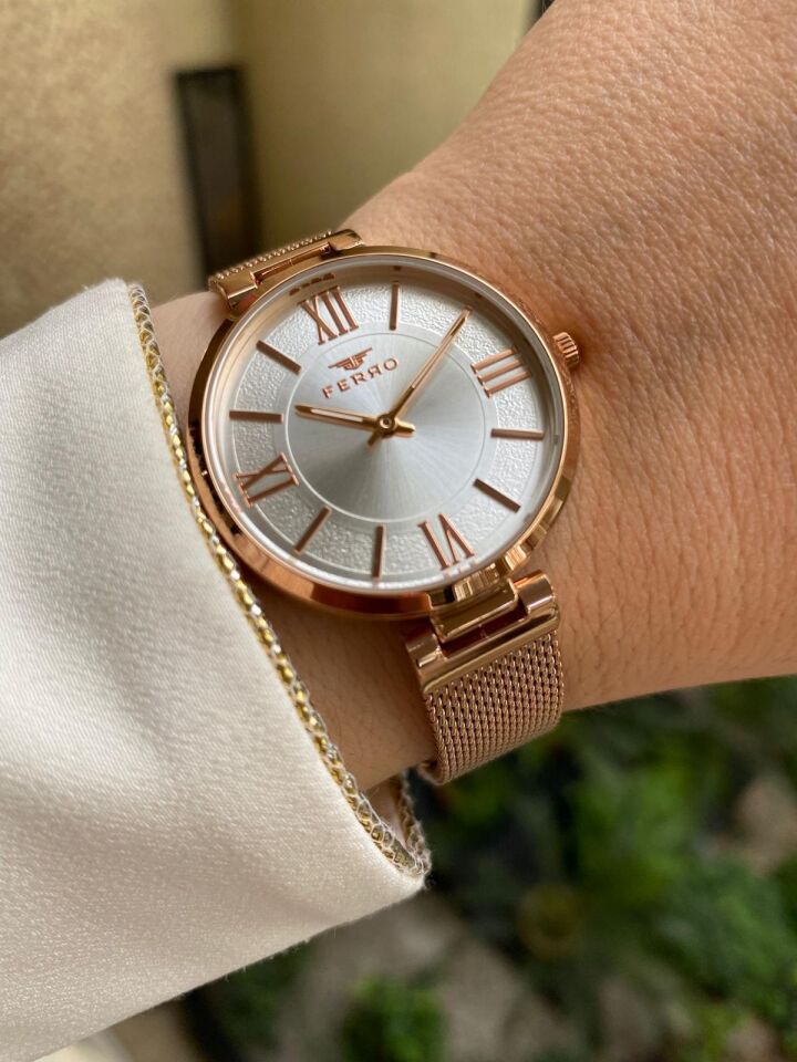 Ferro Rose Hasır Kordon Kadın Kol Saati F21155C-C F21155C-C