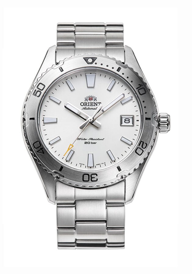 Orient RA-AC0Q03S30B Kurmalı Otomatik Çelik Gri Beyaz Kadran 40 mm Erkek Kol Saati