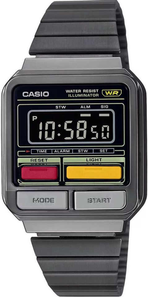 Casio Retro A120WEGG-1BDF Quartz Dijital Çelik Siyah Organik 34 Erkek Kol Saati