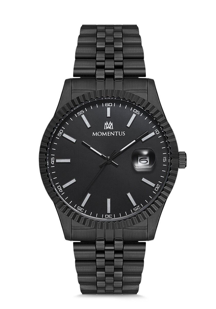 Momentus CM131T-04SB Quartz Çelik Siyah 41 mm Erkek Saati  AYNI GÜN KARGO