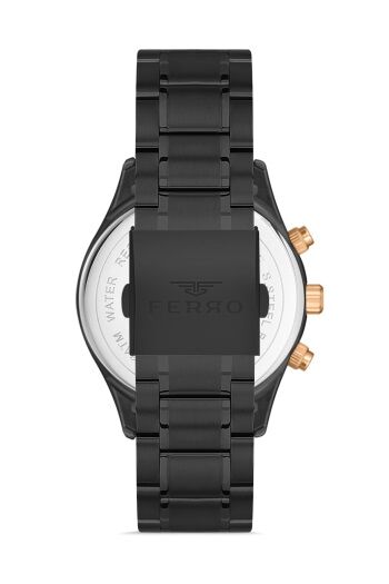Ferro 44 mm Siyah Çelik Kordon Erkek Kol Saati FM31320A-G FM31320A-G