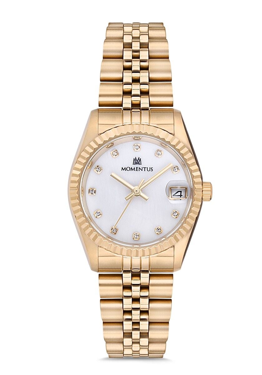 Momentus SW132G-02SG Quartz Çelik Altın Rengi 31 mm Kadın Saati  AYNI GÜN KARGO