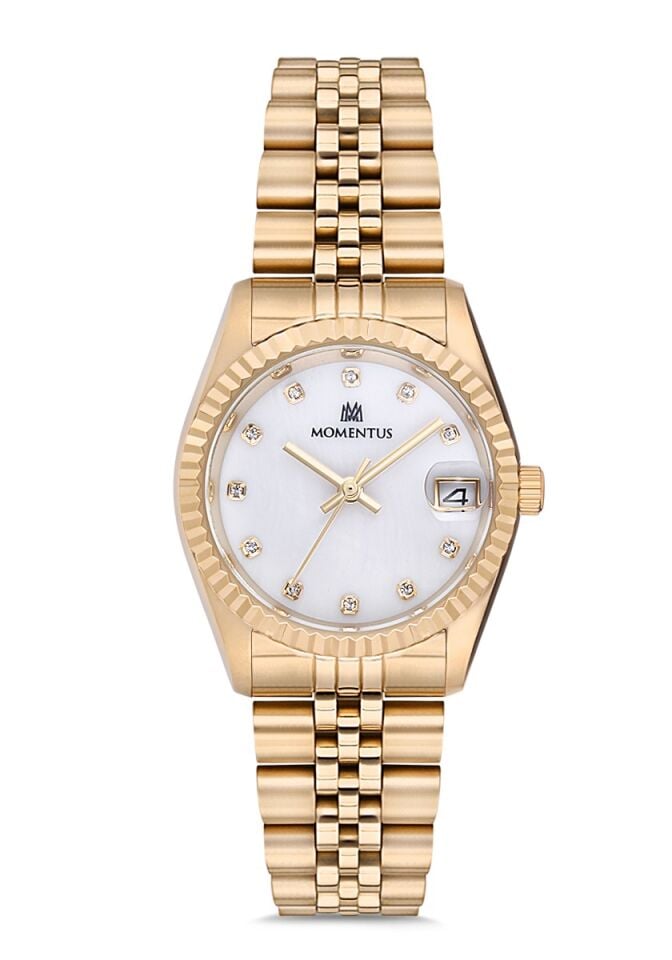 Momentus SW132G-02SG Quartz Çelik Altın Rengi 31 mm Kadın Saati  AYNI GÜN KARGO