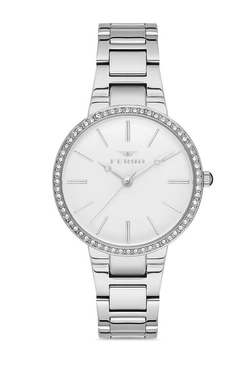 Ferro Gümüş Çelik Kordon Kadın Kol Saati F21093A-A