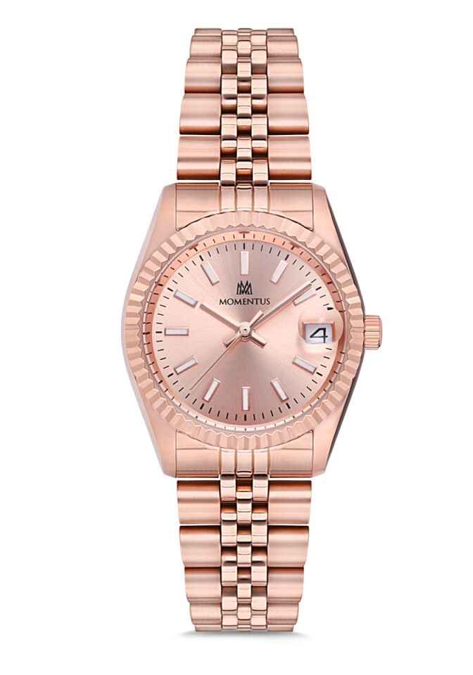 Momentus CW132R-12SR Quartz Çelik Rose 31 mm Kadın Saati   AYNI GÜN KARGO