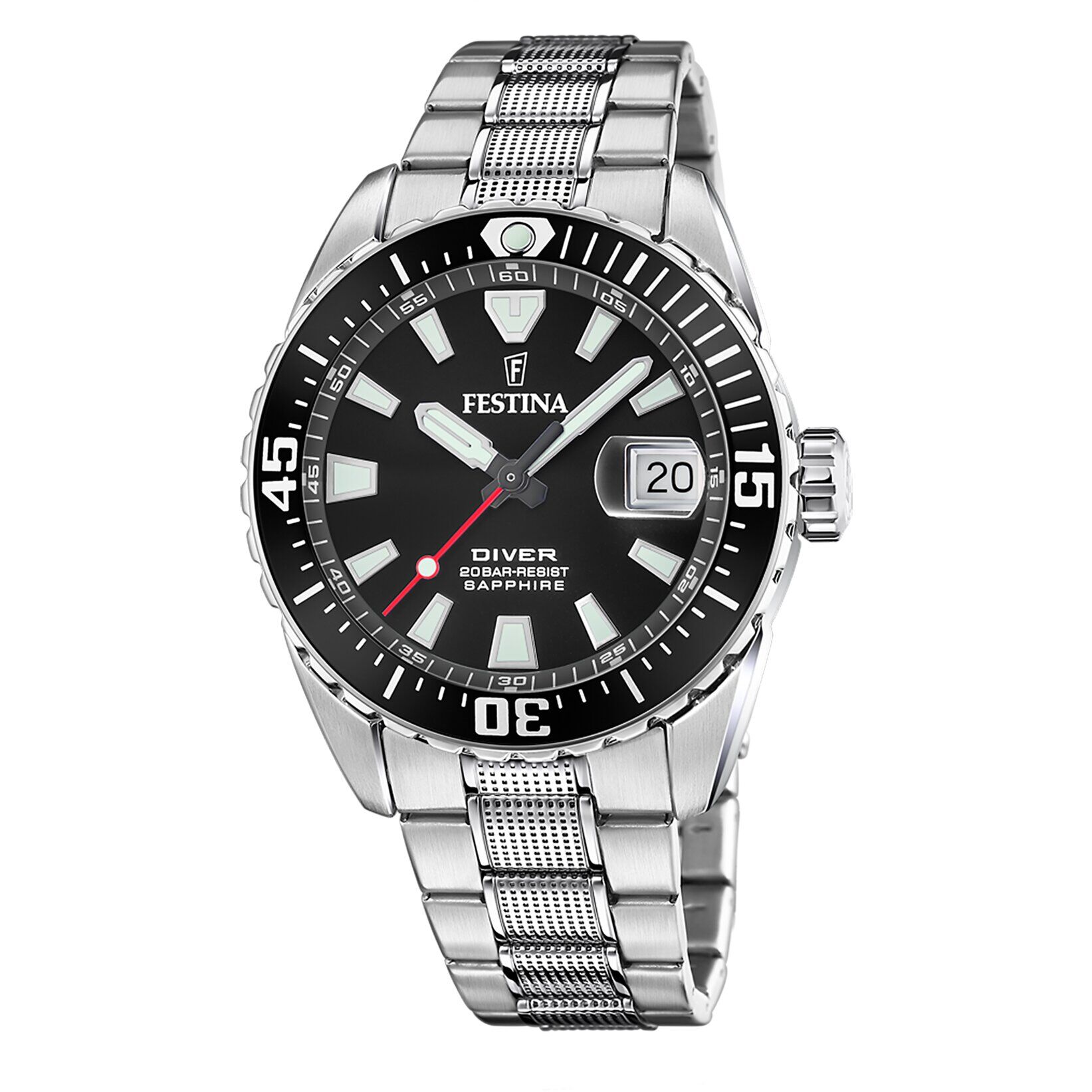 Festina F20669/3 The Orijinals Diver Quartz Çelik Gri Safir Cam 20 ATM Erkek Kol Saati