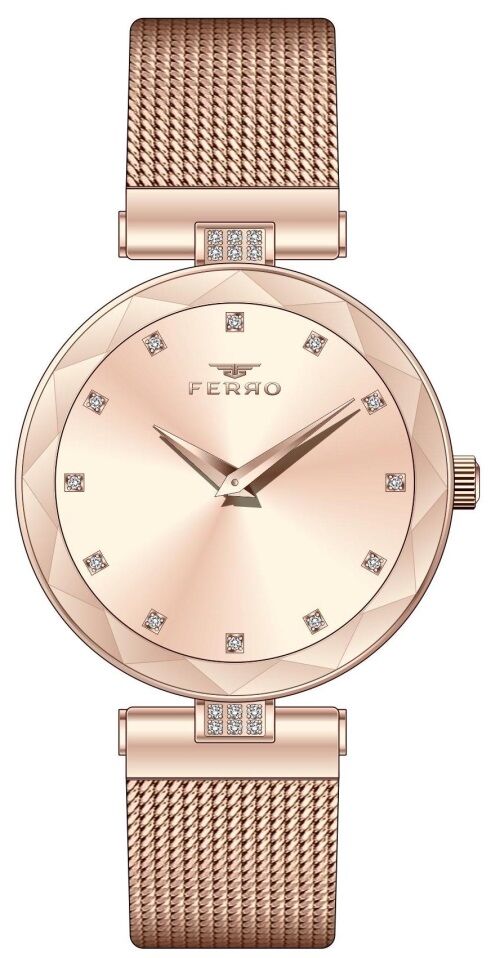 Ferro 33 mm Rose Hasır Kordon Kadın Kol Saati FL21297C-C FL21297C-C